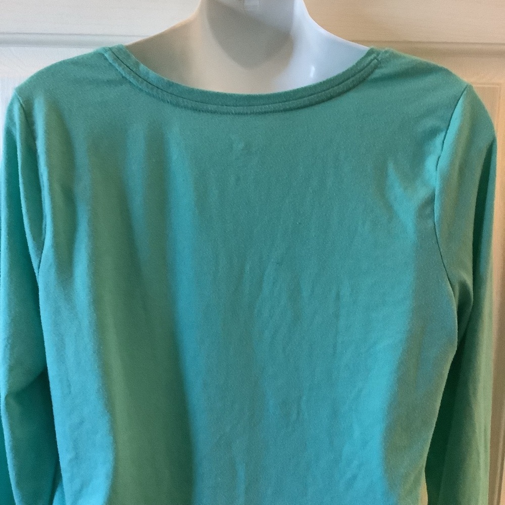 Women's Green V-Neck Top - Picture 7 of 10
